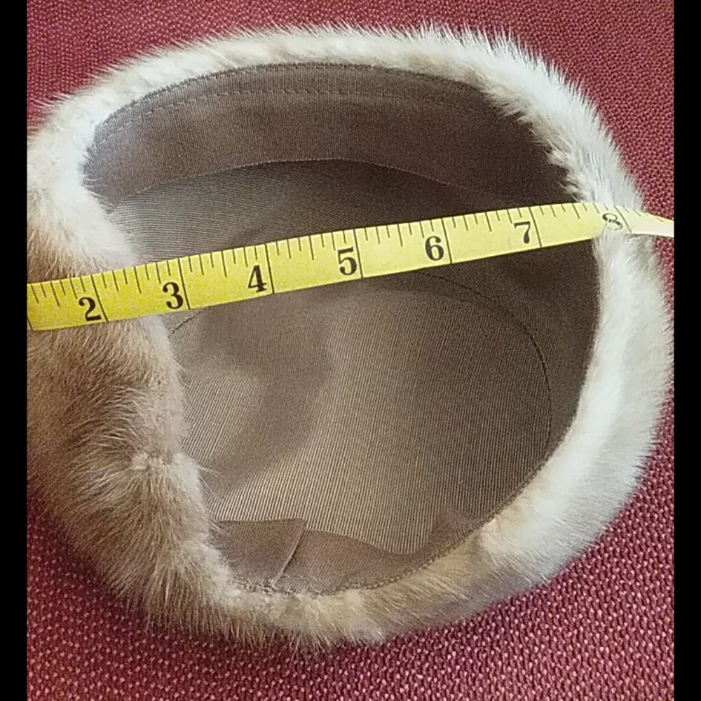 Vintage  pillbox mink hat $49+free scarf - Picture 5 of 7